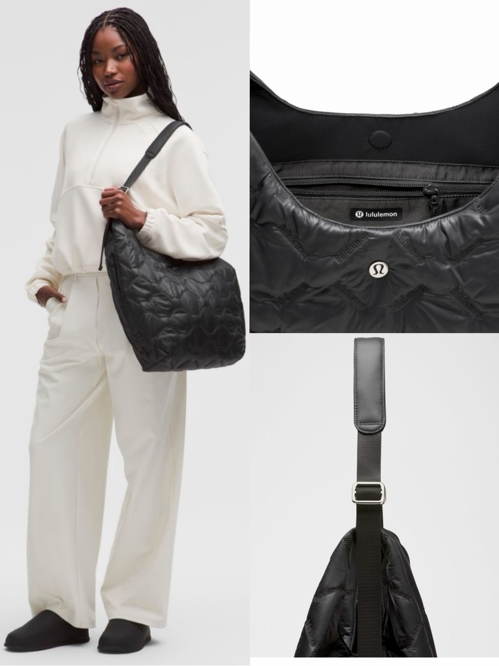 Lululemon Quilty Pleasures Shoulder Bag 14L black NWT